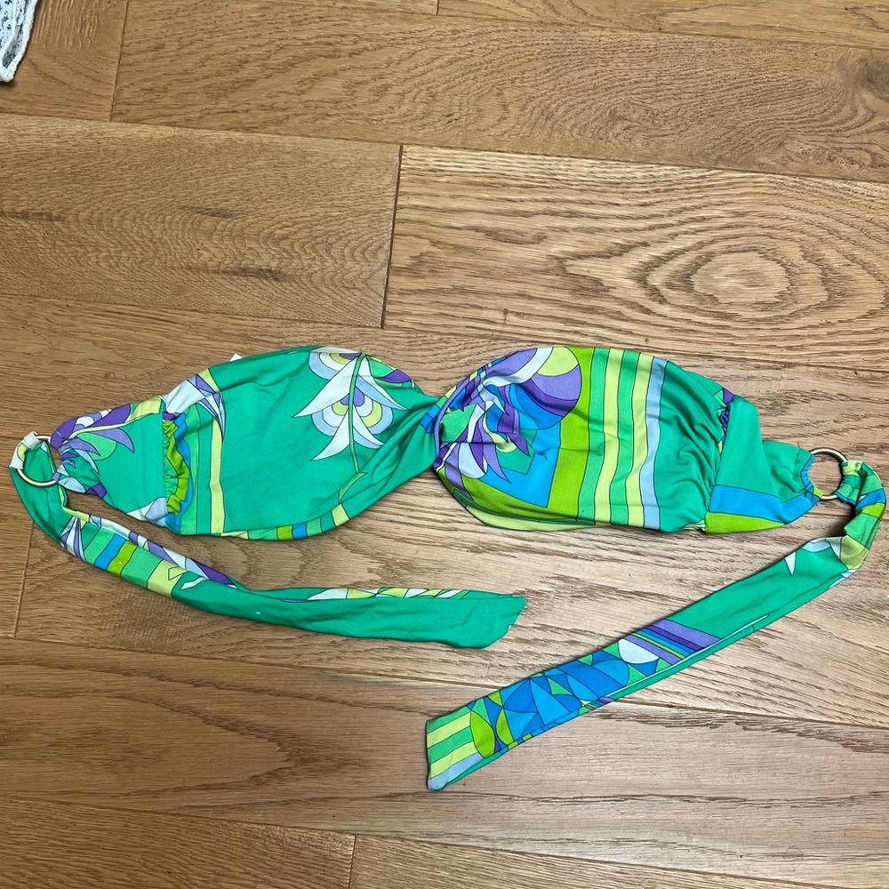 Vitamin A twist strapless bikini top Medium -green